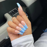 24pcs Blue Long Nails-JP1404